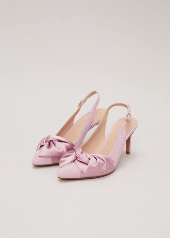 Phase Eight Twist Front Slingbacks Heels Pink Canada | TDSCFW-859